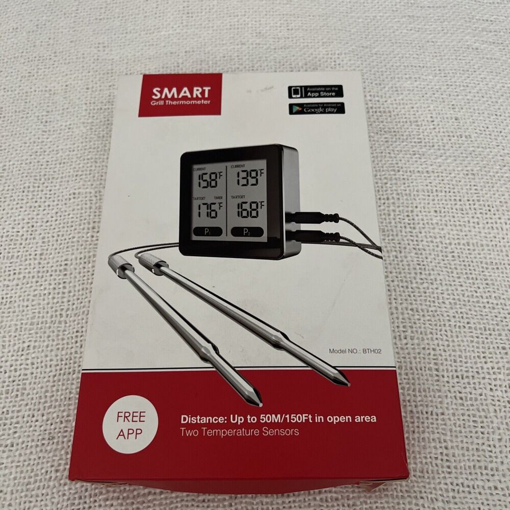 Digital Bluetooth Meat Thermometer Smart APP Remote Control Grill Thermomometer